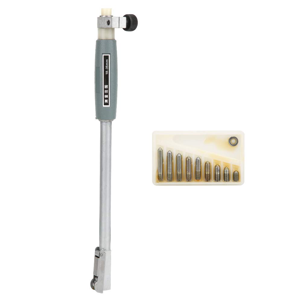 Internal Diameter Scale, 9Pcs Side Heads Aluminum Alloy Dial Bore Gage Rod High Precision Measurement with Stable Performance, Dial Indicators (Marhynchus12e40wh9t5-11)