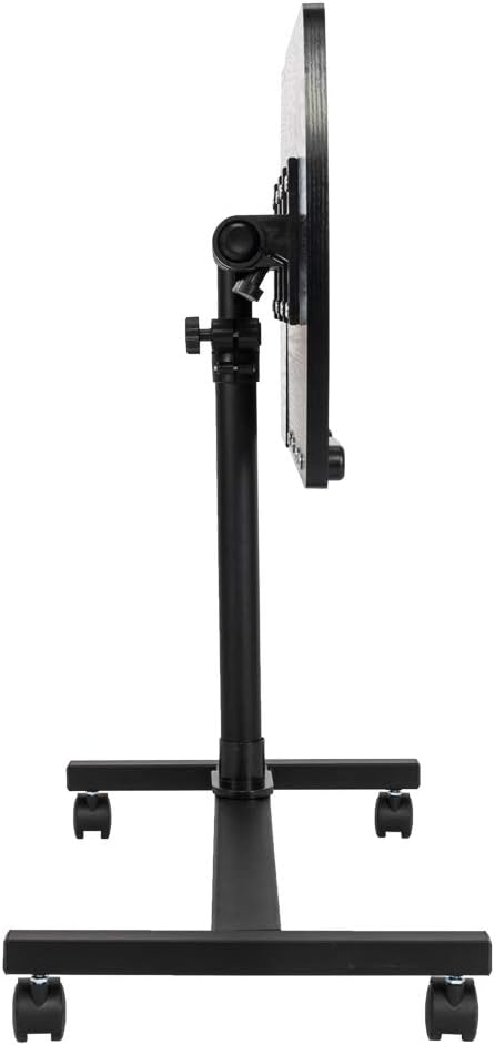 Portable Swivel Laptop Desk - Adjustable Angle & Height Rolling Stand with Tiltable Tabletop - Laptop Notebook Sofa/Bed Side Table - Hospital Table Stand with Lockable Casters