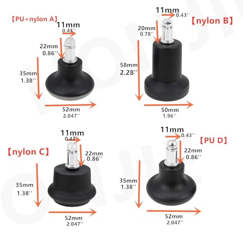 Image of Chair Glide Office Chairs Stationery Office Replacement Chair Without Wheels Bell Glides Easy Conversion from Wheeled Casters to Stationary Feet