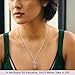 Jewelili 10K White Gold Cross Pendant Necklace for Women | 1/5 CTTW Natural White Round Diamonds | 18