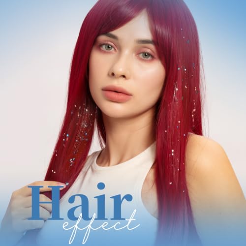 image for Teenitor Body and Face Glitter, Blue Body Glitter, Hair Glitter Gel, 6