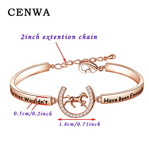 CENWA Horse Memorial Jewelry Horse Bracelet Forever Wouldn’t Have Been Enough Bracelet for Horse Lovers in Memory of Horse2