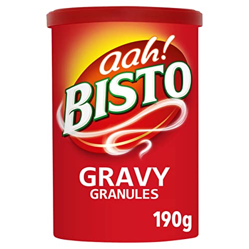 Bisto Flavoursome & Delicious Beef Gravy Granules for Hearty Family Mealtimes, 190 g Drum (Pack of 1)