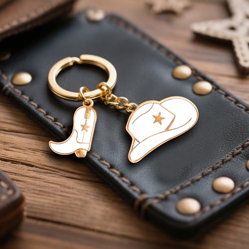 Western Keychain Cowboy Hat & Boots Keychain Vintage Design for Men Women - Image 6