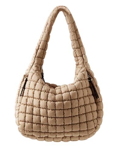 Image of Puffer Tote Bag, Quilted Tote Bag Crossbody Bags for Travel, Gym, Work