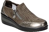amarpies | Zapato con Cuña Mujer – Zapatos Casual en Color Taupe – Zapatos con Cierre de Cremallera – Cuña Baja – Cómodos – Modelo AMD25337-41
