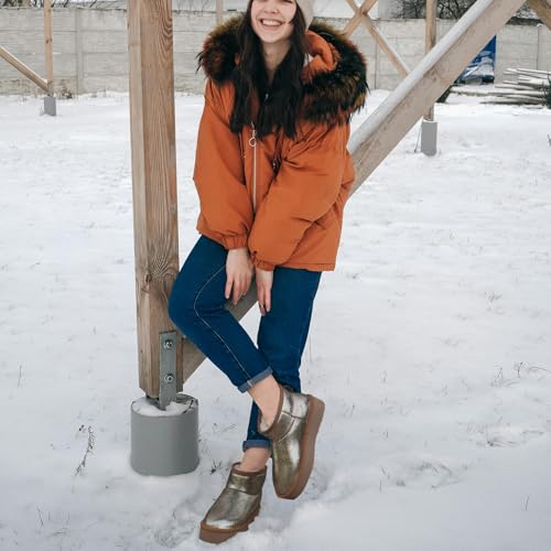 Platform Mini Boots for Women Genuine Suede Leather Anti-Slip Mini Platform Boots Lightweight Warm Snow Boots4