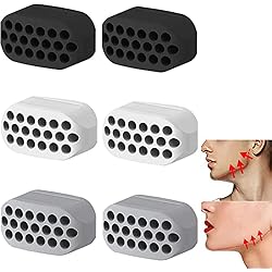 PNGOS 6 Piezas Ejercitador de Mandíbula, Mandibula Ejercicio Jawline Exerciser, Masticador Mandibula Jaw Trainer, Tonificador Facial de mandíbula para Mejorar la línea de la mandíbula