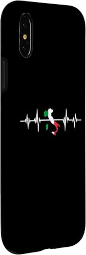 Vista 6 de Funda para iPhone 12/12 Pro Heartbeat Map Design Italy Flag Italy