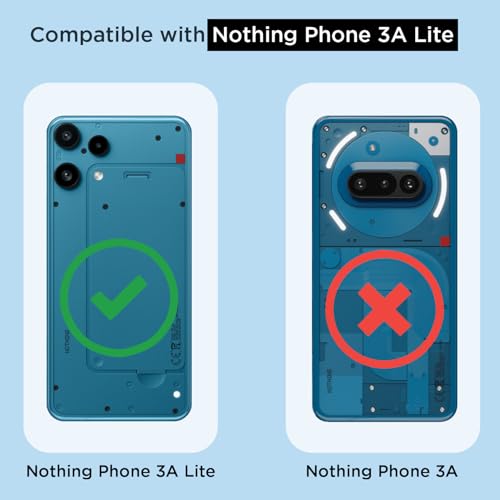 Image of Amazon Basics Back Cover for Nothing Phone 3a Lite 5G Mag-Safe Shockproof PC + TPU Protective Case Magnetic Support Bumper Case (Transparent Mag-Safe)