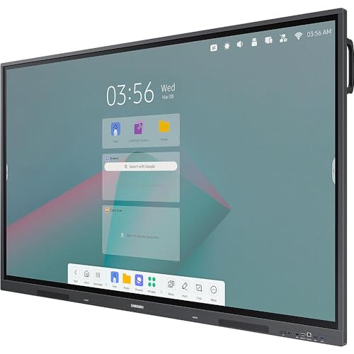 Image of Samsung Interactive Display 2 WA86C 86 Inch Digital Android for Education and Business 4K UHD 3840x2160 with Touch Screen, Wi-Fi, HDMI, USB w /MAJ USB C Dock