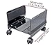IO CREST SY-ACC65063 Mobile Desktop Tower Computer Metal Floor Stand Rolling Caster Wheels with Tall Support Walls and Adjustable Width from 6