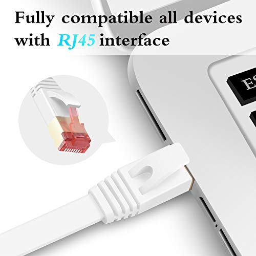 image for Cat7 Ethernet Cable 50ft, Larxavn Ethernet Network Cable for Xbox PS4,