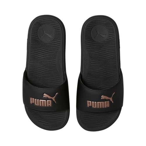 PUMA Chanclas Cool Cat Slides, Negro y dorado., 39 EU