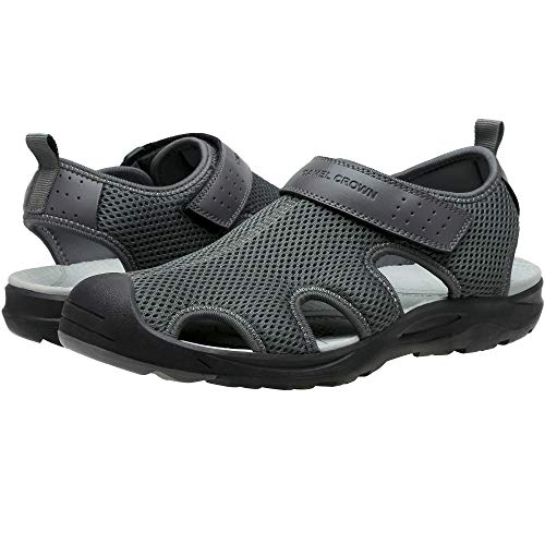 Image of CAMEL CROWN Men's Mesh Hiking Sandals Closed-Toe Beach Sandal for Athletic Outdoor Summer Waterproof