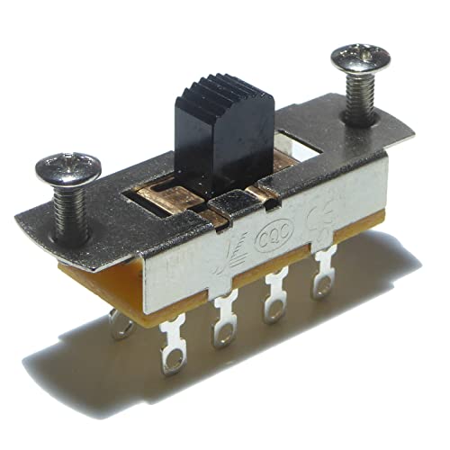 Interruttore A Slitta Switchcraft On-On Per Chitarre Fender Jaguar E Jazzmaster - Pulsante Rosso