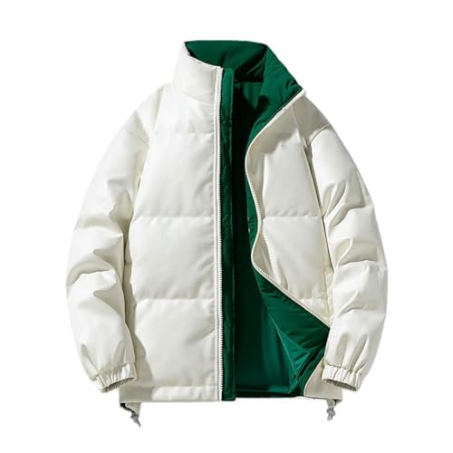 Chaqueta de invierno para hombre con cuello alto, abrigo de abrigo masculino casual y grueso