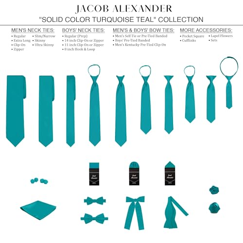 Image of Jacob Alexander Men's Extra Long Solid Color Tie