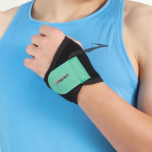 Image of Life Wear Wrist Wrap with Thumb Loop, Neoprene Wrist Support for Pain Relief, Compression and Sports, Adjustable Wrap for Men and Women, Gym, Typing, Tendonitis, Carpal Tunnel, 1 Unit, Universal Size