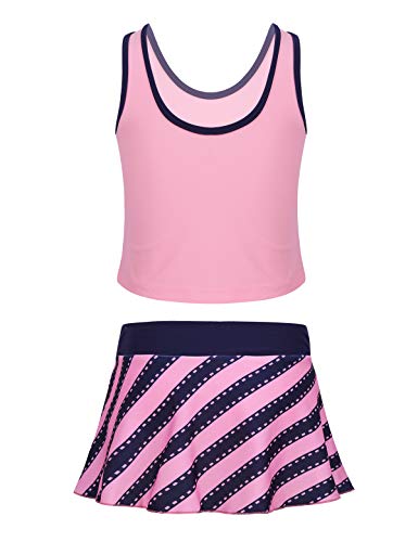 YiZYiF Girls Kids Summer Two Pieces Tankini Racer-Back Tank Tops and Boyshort Swimsuit Swimwear Set3