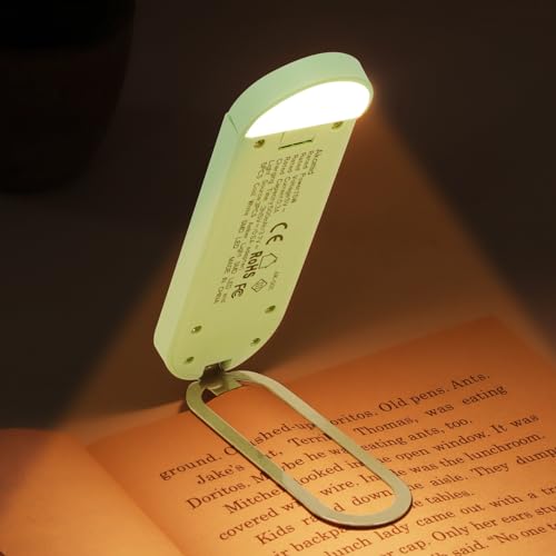 Luz de libro para leer en la cama Akomid con clip y luz ámbar ideal para niños 2