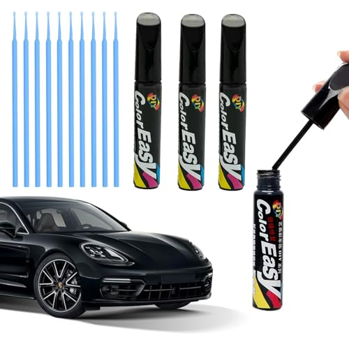 Xumann 3 PCS Black Touch Up Paint for Cars, Car Paint Scratch Repair