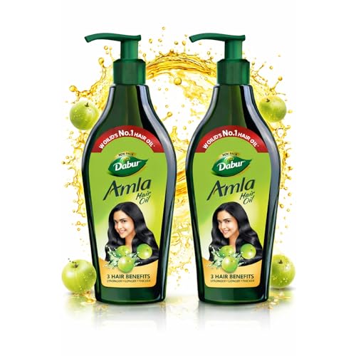 Dabur Amla Hair Oil - 1100ml (550ml x 2) | For Strong, Long and T...