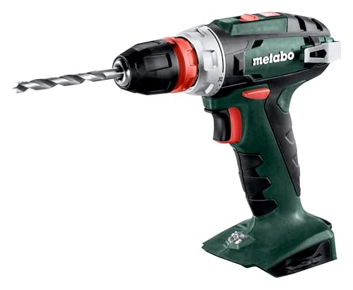 metabo Akku-Bohrschrauber BS 18 Quick - 18 V, CAS, 48 Nm Drehmoment, Ø 20 mm Holz, 1.600 U/min - Schnellwechsel-System, kompakt & leicht, Profi-Bohrer für Heimwerker & Baustelle - Inkl. metaBOX