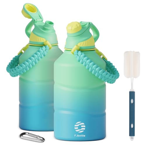 Fjbottle Borraccia Termica Palestra 1900ML - Senza Perdite - Sportiva Bottiglia con tappo magnetico, Borracce acciaio inox Senza BPA per Sport, Campeggio, Yoga