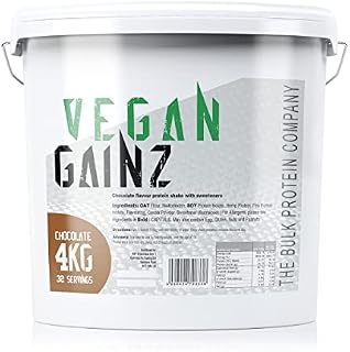 The Bulk Protein Company, Vegan Gainz - Plant Based Protein Powder - Weight Gainer- 32 Servings & 30g Protein Per Serving (Chocolate)