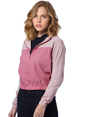 Image of ONLY Women Pink Colourblocked Bomber Jacket