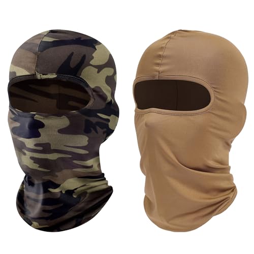 Image of ROXUN Balaclava Ski Mask, 2 Pack Summer Motorcycle UV Protection Shiesty | Cooling, UPF 50+, Unisex, Windproof, Face Mask, Neck Gaiter, Versatile Use