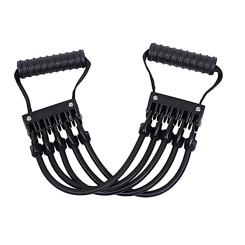 Extenseur de poitrine avec bande de résistance élastique fitness noir