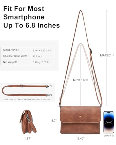 Small Crossbody Bags for women,Soft Leather Cell Phone Purse Lightweight,Little Crossbody Purses Women Trendy with Card slots2