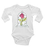 Belle's Rose Beauty and The Beast Long Sleeve Unisex Onesie (0-3)