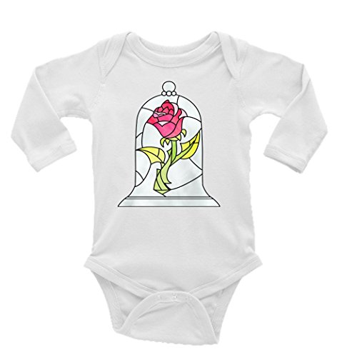 Image of Belle's Rose Beauty and The Beast Long Sleeve Unisex Onesie