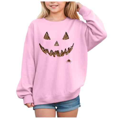 Girls Sweatshirt Long Sleeve Comfortable Round Neck Print Pullover（K2Y)