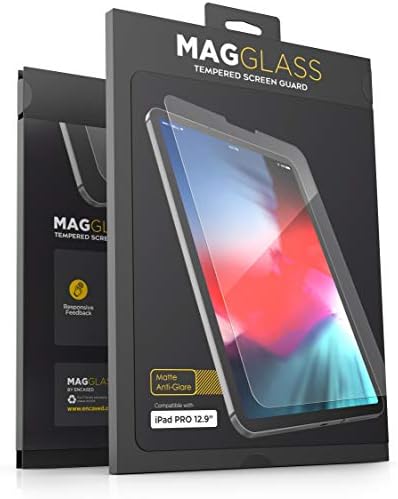 MagGlass iPad Pro 12.9" Tempered Glass Matte Screen Protector - Fingerprint Resistant Anti Glare Screen Guard (Case Compatible)