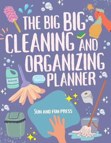 The big BIG Cleaning and Organizing Planner: (Purple Version) Home Cleaning Book, ADHD Cleaning Workbook for Women, Men, Adults, Guided Schedules, ... Keep House neat and tidy, Housekeeping image 2