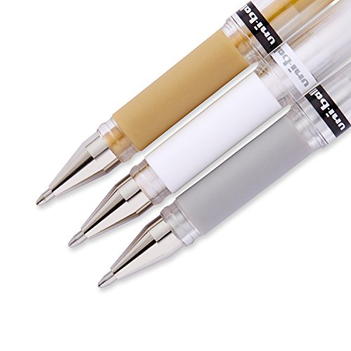 Uni-Ball Impact Gel Pens, Bold Point (1.0Mm), Assorted Metallic, 3 Count #TOP2