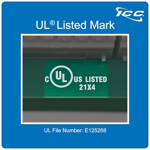 Image of ICC 8-Port CAT6 Ethernet Data Module with Universal Adhesive Mount, UL Listed, Compact PCB Board, 10-Pack