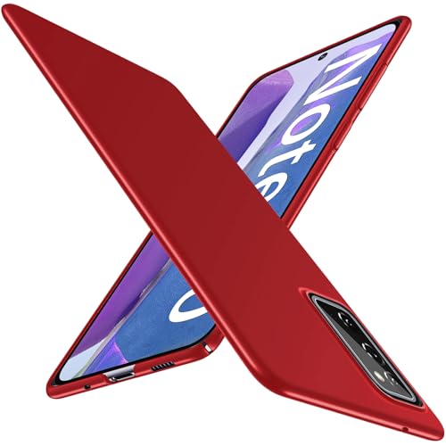 Funda para Samsung Note 20, delgada, a prueba de golpes, militar, para Samsung Galaxy Note20, funda protectora delgada y ligera para Note 20, funda rígida resistente con diseño mate (rojo)