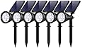 InnoGear Solar Lights for Outside, Solar Lights Outdoor Waterproof Solar Garden Yard Spot Lights Spotlight Pathway Landscape Lighting Wall Light Auto On/Off, Pack of 6 (Cool White)