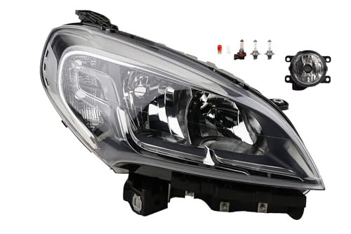 Johns, Faro derecho apto para Fiat Doblo 12/14 m LWR Blin. Caja de carga combinada + faros antiniebla + bombillas