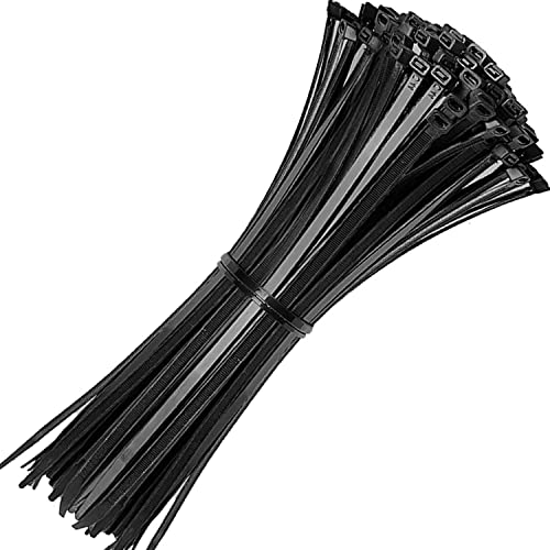 Attaches de câble, 300 mm x 3.6 mm, paquet de 100, attaches zippées en nylon noir de qualité supérieure, attaches en plastique multi-usages, mécanisme de verrouillage automatique sécurisé