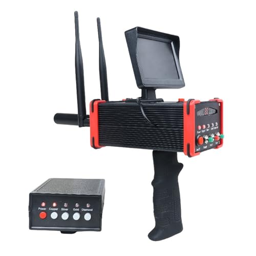 Detector de metales profesional con pantalla, rango de 99 m, profundidad de 16 m, para oro, plata, cobre, piedras preciosas