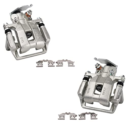 Image of TRQ Rear Pair Brake Caliper Set Caliper Brackets Hardware 2 Piece for Honda | for 2013-2017 Honda Accord