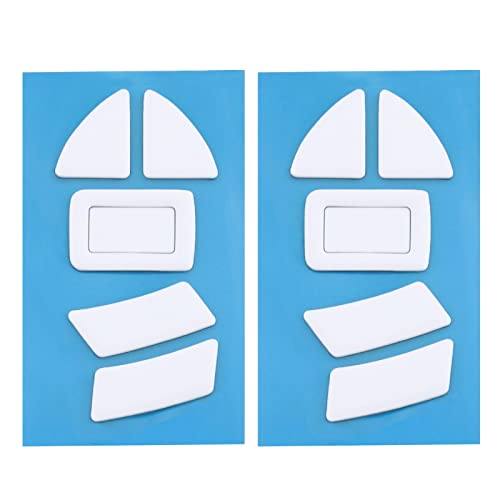 ECSiNG Lot de 2pcs Patins de Souris Remplacement Compatible avec Razer Viper Ulti-Mate Souris sans Fil en PTFE pour Patins de Souris 0.7mm/0.03 Pouce, Blanc
