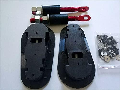 Miniatura 4 de Capó de coche de carreras de fibra de carbono más pestillo de capó de montaje empotrado con kit de bloqueo de pasador de acero