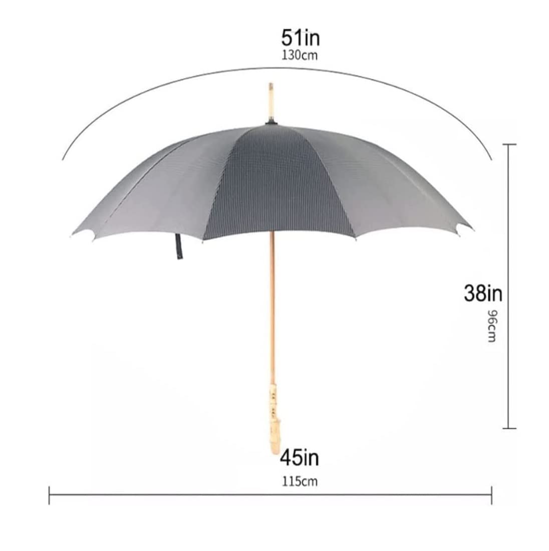 INKTUS Regenschirm Groer Golfregenschirm mit 10 Bones windbestndiger  Bambus-Regenschirm Retro-Stick-Regenschirm Windsicherer Sturm Schirm :  Amazon.de: Fashion